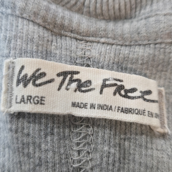 We The Free Light Gray Off-Shoulder Sweater - Picture 8 of 14